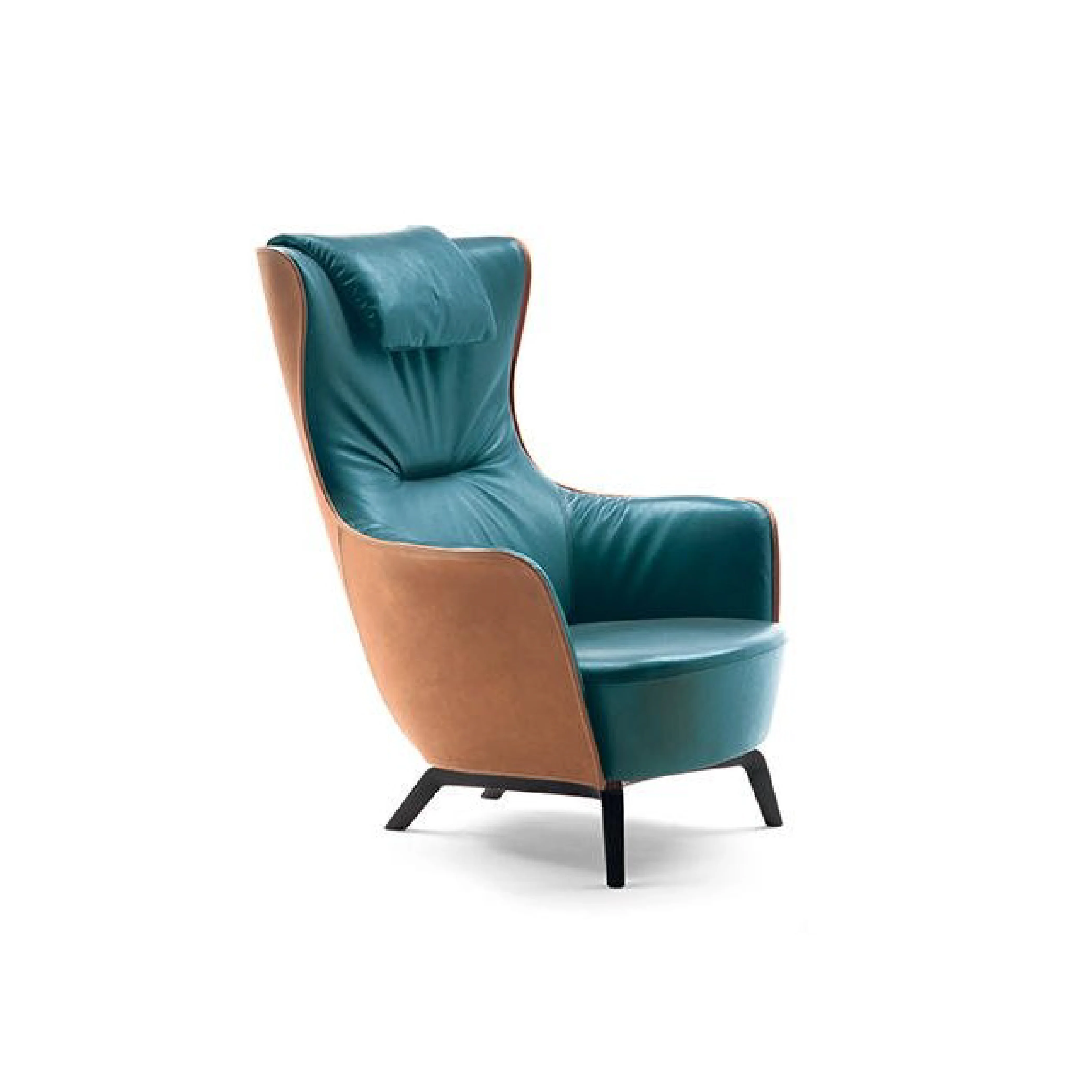 Brand New Classic High End Soft Single Teal Blue Leather Armchair Buy Comfortable Modern Luxury Baroque Royal Fancy Lazy Wing Sofa Chair