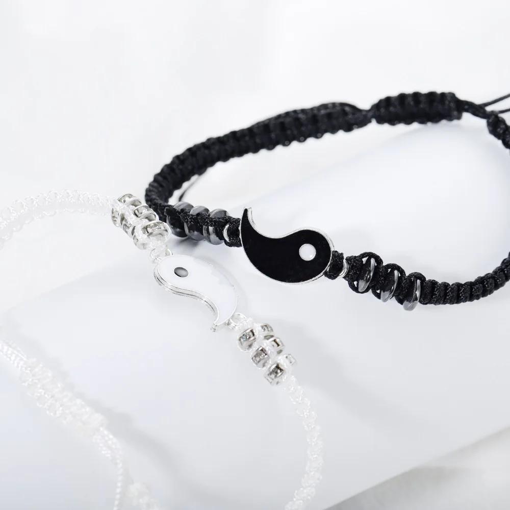 2pcs Glamour Yin Yang Couple Friendship 