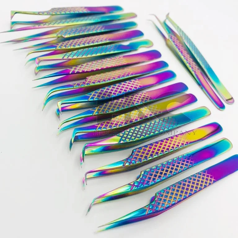 Professional Eyelash Extension Tweezers With New Design Heart Grip