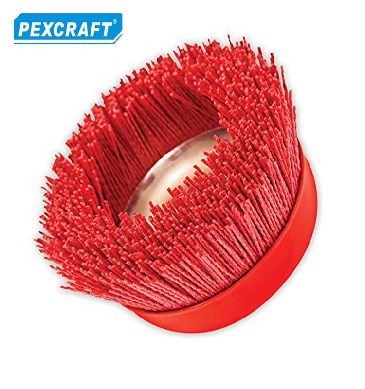 High Quality Abrasive Nylon Cup Brush With Screw Wholesale