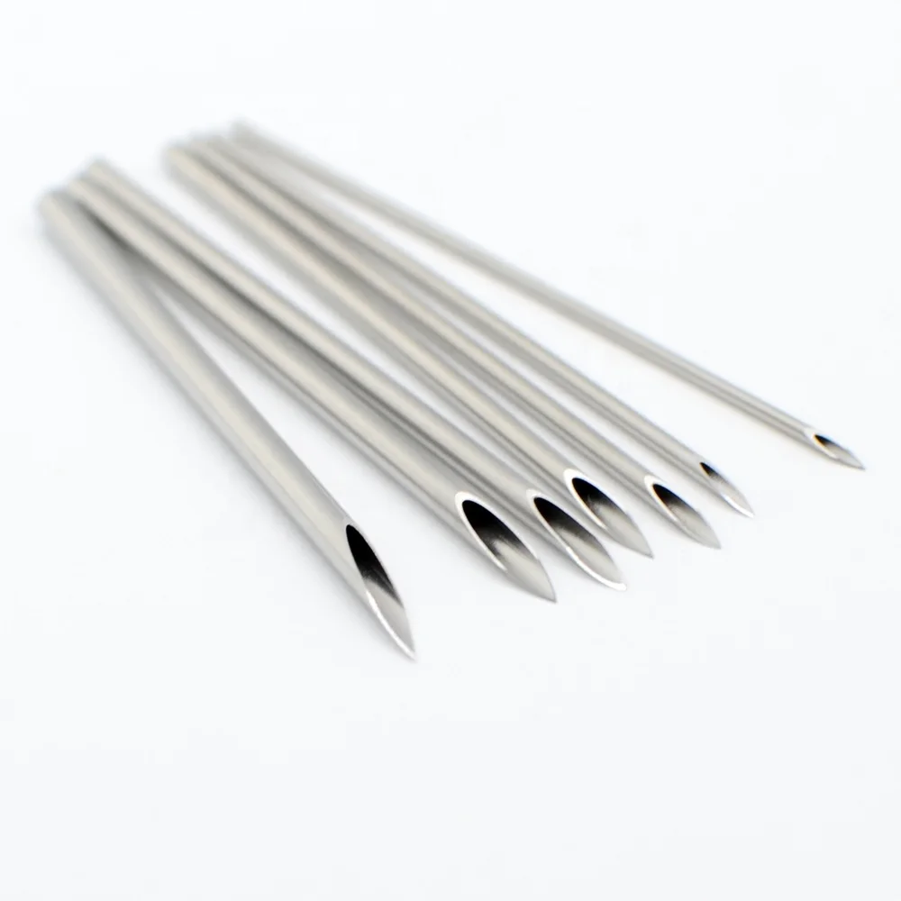 100 PCS TRI-BEVELED MEDICAL GRADE STERILE BODY PIERCING NEEDLES