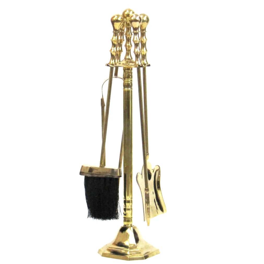 Винтажный латунный камин, набор для украшения дома, лопатка, кисть, покерная подставка из латуни, металл, античный огонь, набор аксессуаров