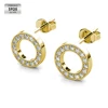 Argento 925 con orecchini a cerchio placcati in oro giallo 18 carati