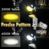 สูงสำหรับสีเหลือง3000K/ต่ำสีขาว6000K
