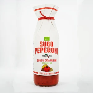 Organic Sugo di Casa Ursini Tomato sauce with Sweet peppers in bottle 500 g Ready to use