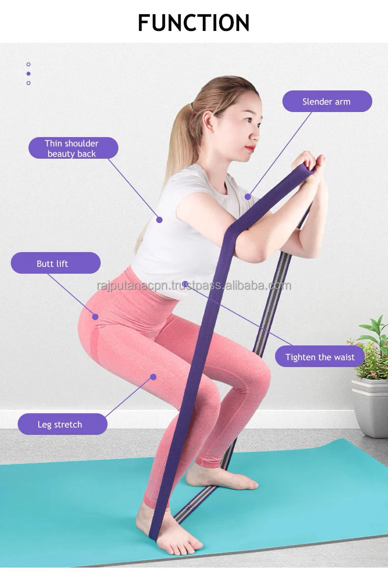 Long Loop Resistance Bands Fabric Pull Up Assistance Exercise Bands Thick Cloth Stretch Workout 6008