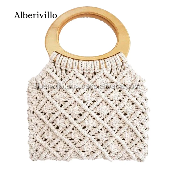 macrame hand purse