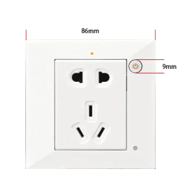 Smart Power One Outlet Receptacle Zigbee Wall Socket UK Small BMS System Zigbee Socket