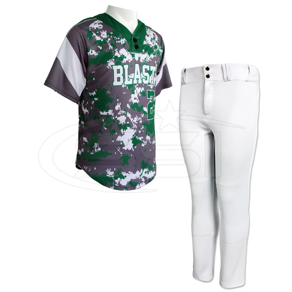 Customizable Green Baseball Uniform - Sports Custom Uniform