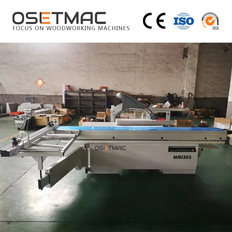 OSETMAC Woodworking Precision CE Certificated Electric Lifting Digital Display Sliding Panel Saw MJ6132S