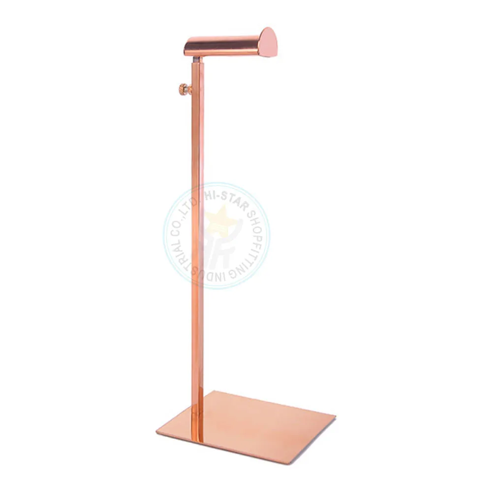 For Stainless Steel Custom Logo Luxury Chrome Modern Polish Promotion Rack Purse Backpack Bag Handbag Display Stand