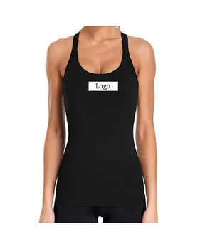 Hot Selling Workout Tank Tops for Women with Built in Bra Tight Racerback Scoop Neck Athletic Top sourcing from Bangladesh