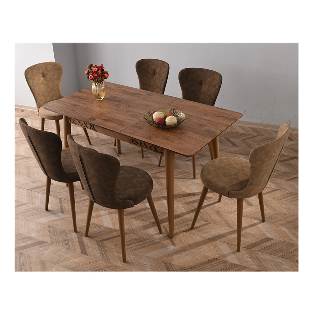 Extendable Wooden Leg Dining Table Sets 6 Chairs Dining Room Sets Buy Dining Room Sets Dining Table Sets 6 Chairs Dining Room Furniture Sets Product On Alibaba Com