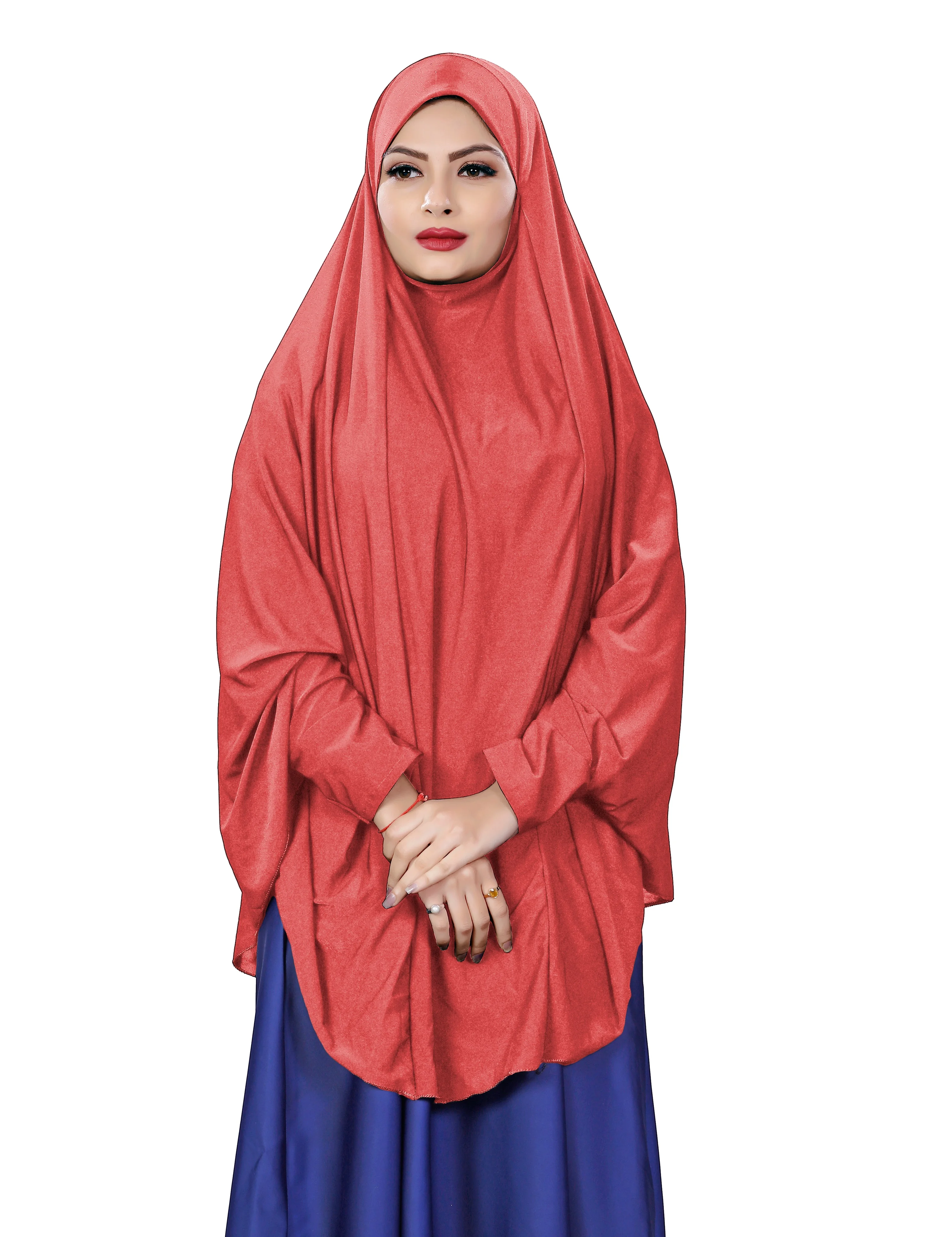 Source Stitched Jersey Stretchable Islamic Chaderi Hijab With Veil And  Sleeves on m.alibaba.com