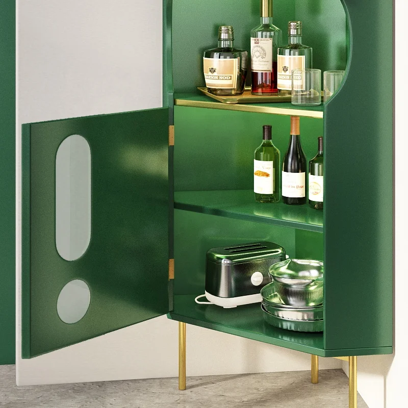 Мебель для гостиной, золотой шкаф из нержавеющей стали для хранения напитков, высокий домашний барный шкаф