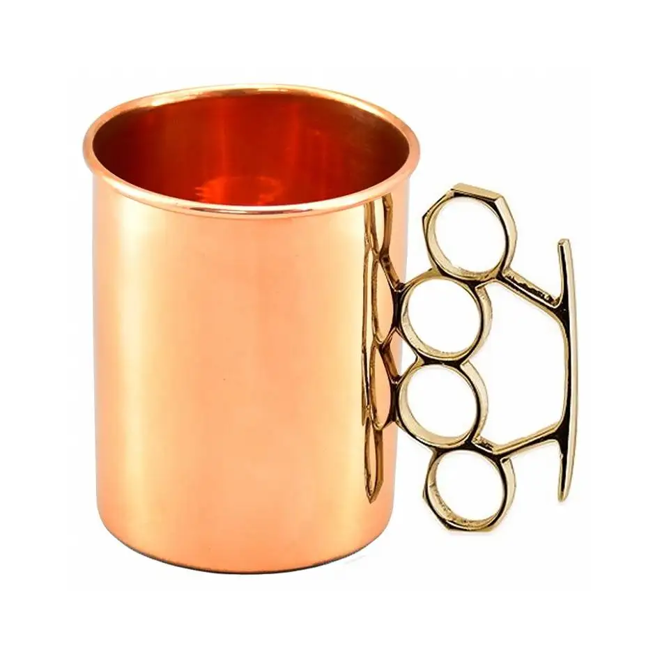 Pure Copper Material Drinking 530 Ml Capacity Hammer Mug With Unique