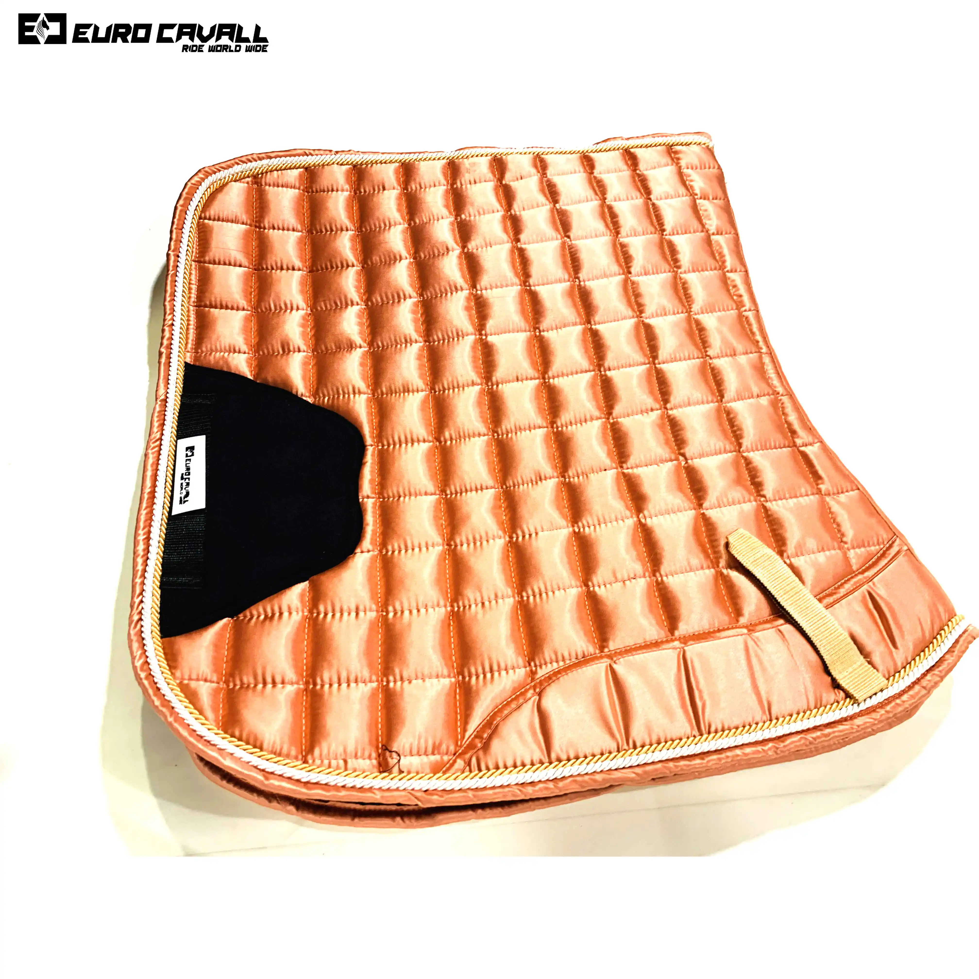 Rose Gold Satin Fabric Dressage Saddle Pad For Full Horse Buy Saddle