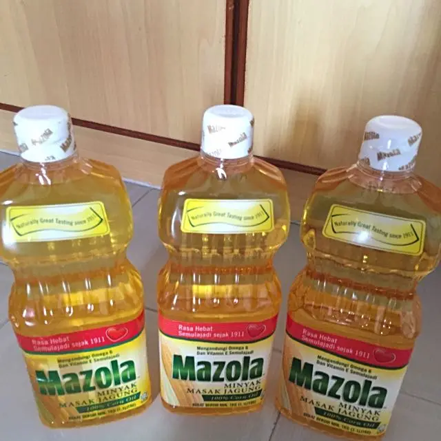cheap refined corn oil in plastic bottle packaging and 100%
