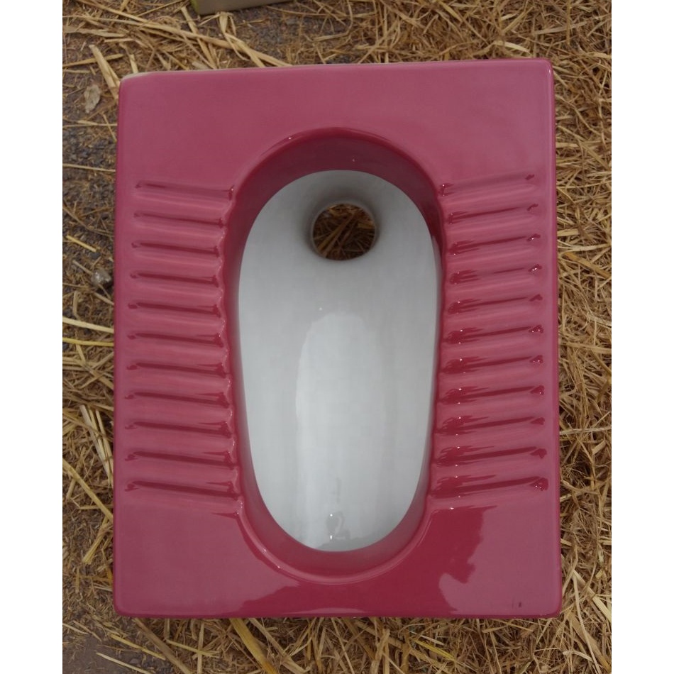 
Художественная пурпурная белая двухцветная фарфоровая посуда для ванной комнаты керамическая сковорода для приседаний из индийской санитарной посуды санитарная посуда самая востребованная сковорода для унитаза 