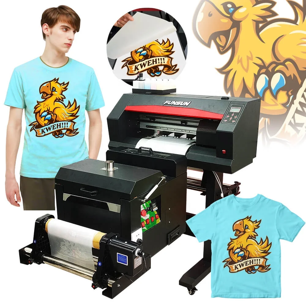 Funsun 30cm DTF Printer Roll to Roll Tshirt Hoodie Canvas Trousers Mask DTF Printer Machine with DX6 Head