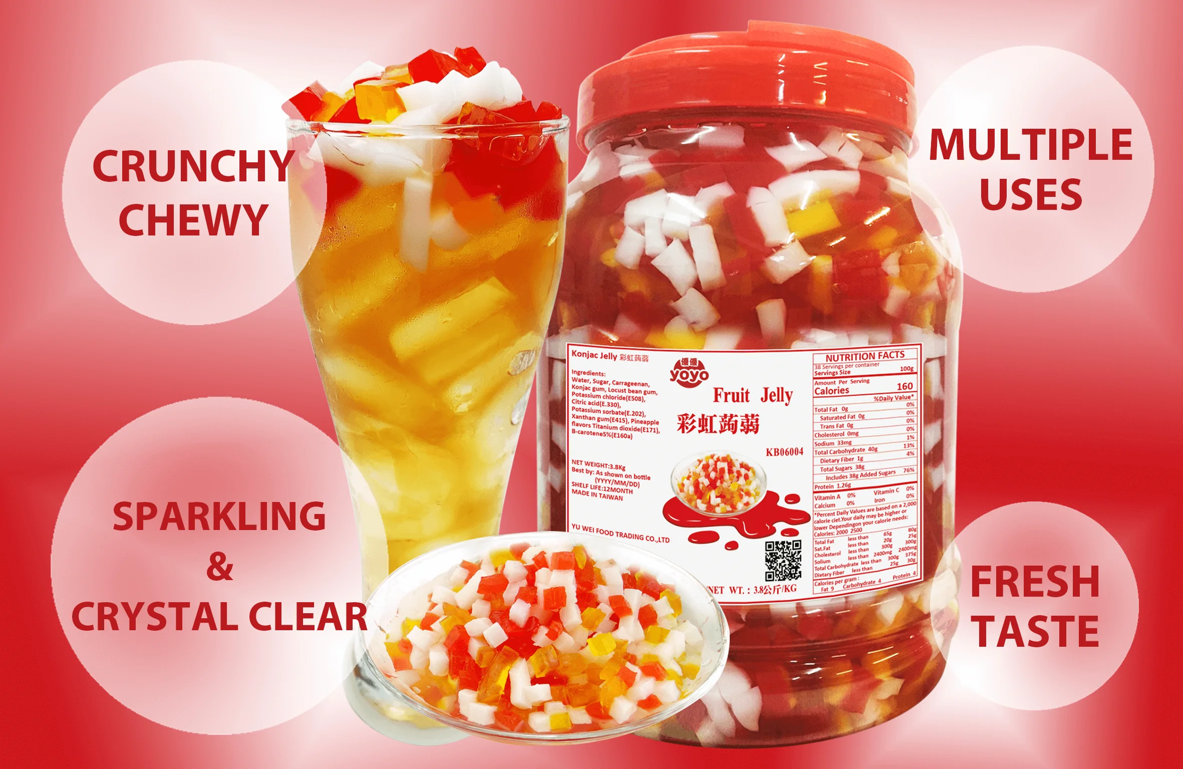 Fruit Jelly Fruit Drink Taiwan Bubble Tea Rainbow Jelly Buy Jelly