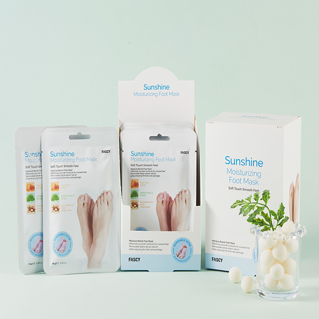 Двухслойная блестящая увлажняющая маска гарантированного качества для ног со съемными пальцами