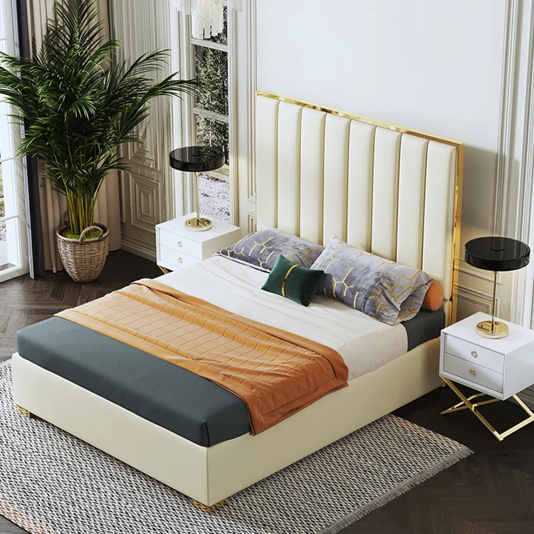 Durable Metal Leather bedroom furniture multifunction storage bed children's bed