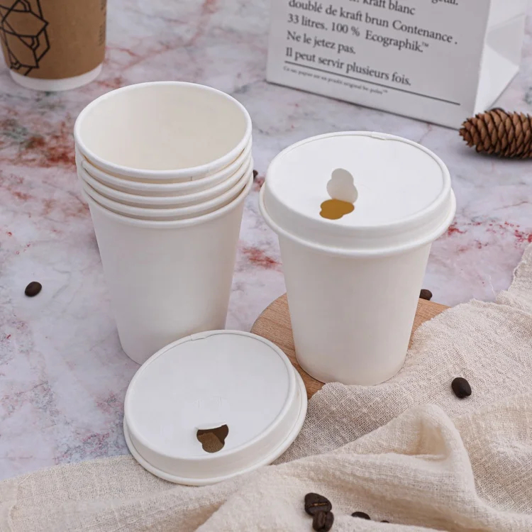 Source Tasse à café jetable en papier revêtement PLA, gobelet à emporter  avec couvercles, gobelet en papier, biodégradables, 50 pièces on  m.alibaba.com