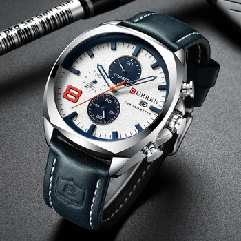 CURREN 8324 Fashion Casual Mens Sport Watch Men Analog Quartz Watches Waterproof Date Military Wrist Watches Men Clock
