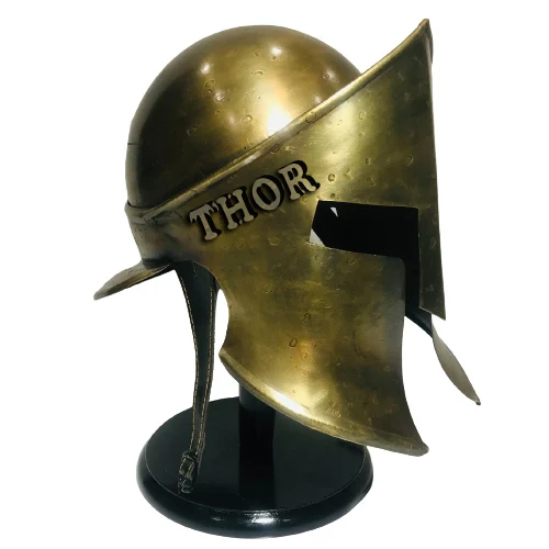 ,KING 300 BRASS ARMOR LARP HELMET King Spartan 300 Movie Helmet 