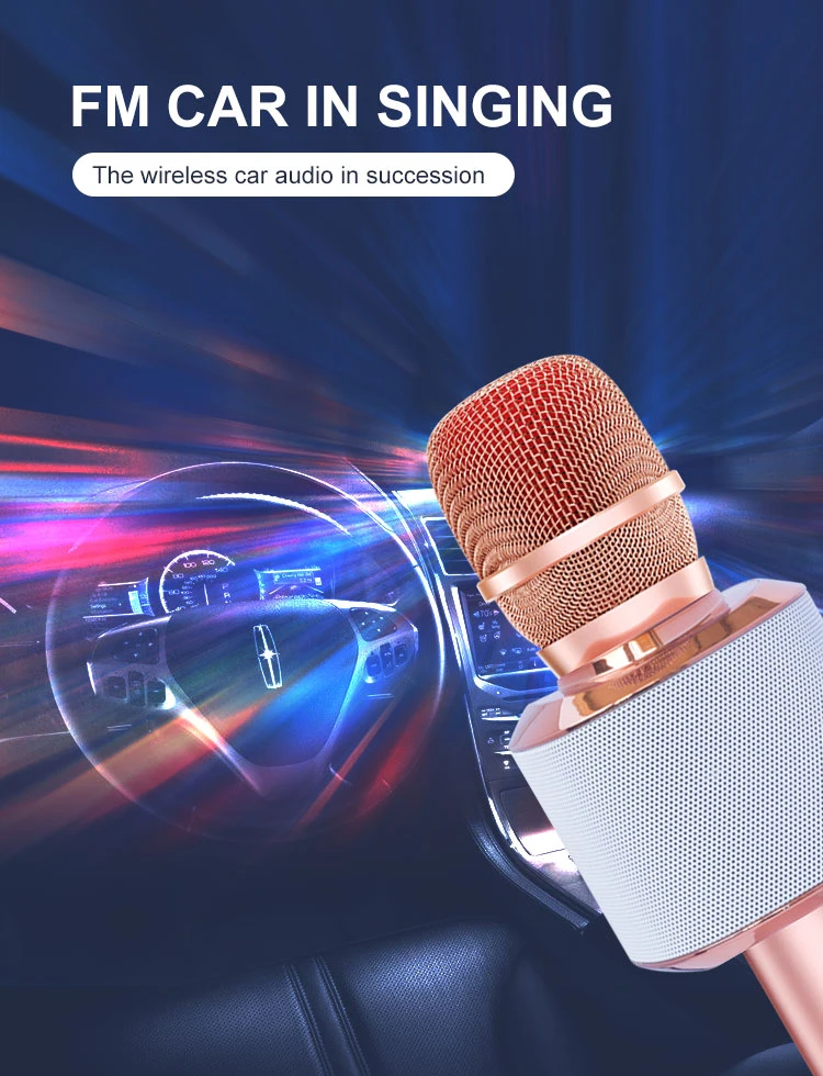 Amazon Top Seller Portable Wireless Karaoke 2 in 1 Multifunction Wireless Microphone and Speaker