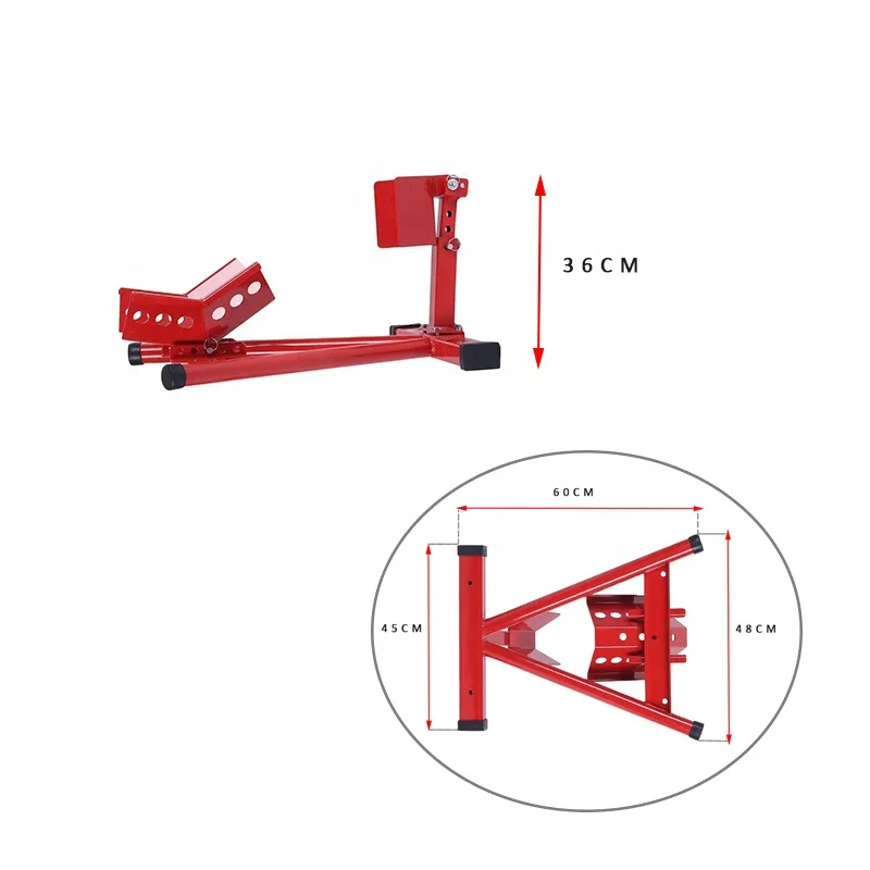 Adjustable Motorcycle Support Paddock Stand Front Wheel Chock