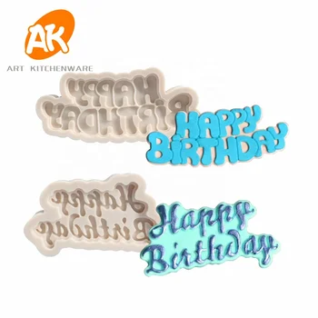 AK Custom 3D Silicone Fondant Molds for Birthday Cakes Decorating Tools Chocolate Candy Moulds