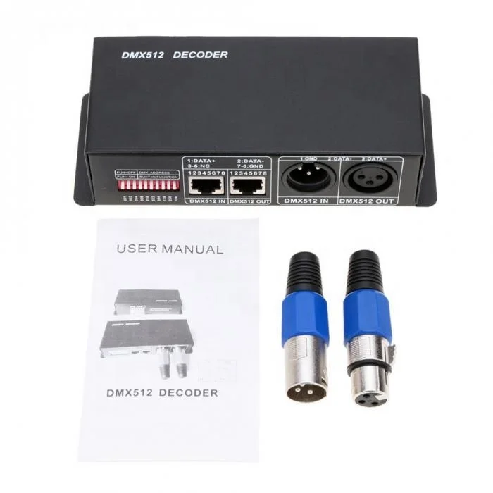 4 Channels DMX512 Decoder 32A Led Dimmer Driver for RGBW,RGBW Led Strip Dmx Controller DC12-24V DMX512 Dimmer