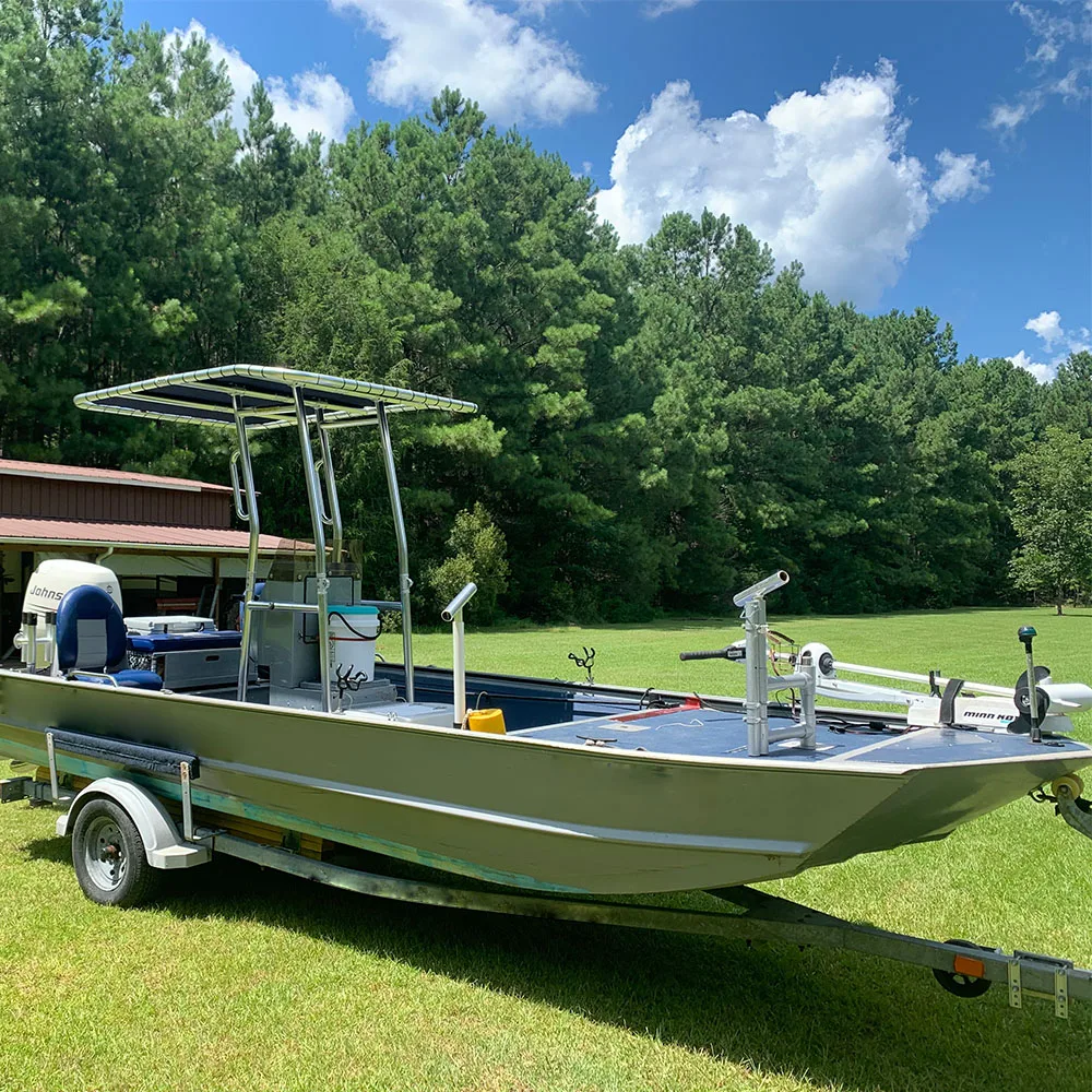 All Welded Aluminum Fishing Boats Aluminum Bay Boats With Folding Ttop