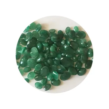Christmas Sale Market Price Jewelry Use Green Emerald Oval Cut Quartz Gemstone With OEM Accepted