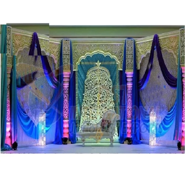 Low Budget Wedding Stage Decoration Half Moon Gorgeous Wedding Stage Decor  Vibrant Indian Wedding Stage Decoration Setup - Buy Gold Backdrop Wedding  Stage Led Wedding Stage Backdrop Decoration Stage Designs Wedding Circle