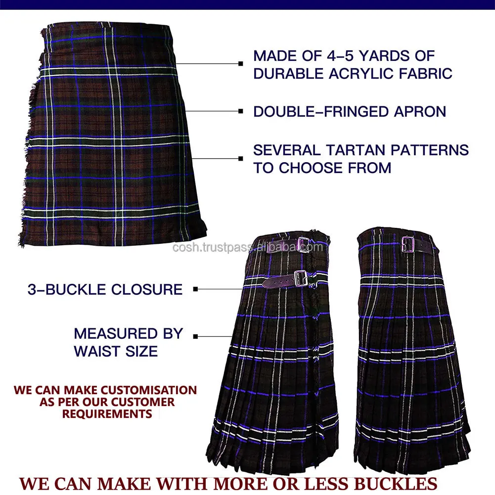 Cosh Kilts Black Watch Tartan Kilt High Quality New Arrival Customized ...