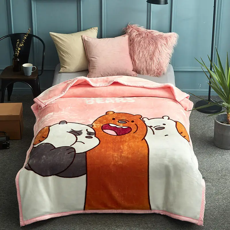 Sunny Home Textile Autumn Winter Double Bed Mink Blanket India Winter Coming Home Blanket