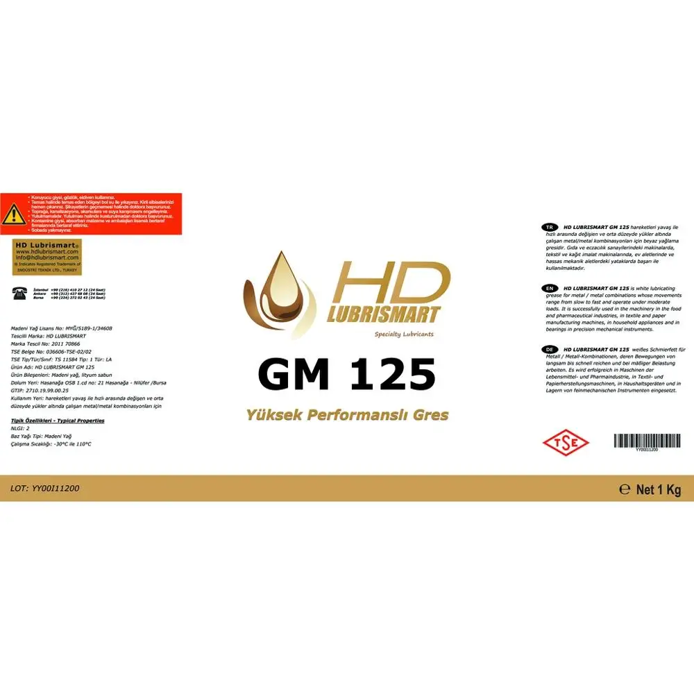 Hd Lubrismart Gm 125 Grease Buy Metal Metal Grease White Grease Medium Load Grease Product On Alibaba Com