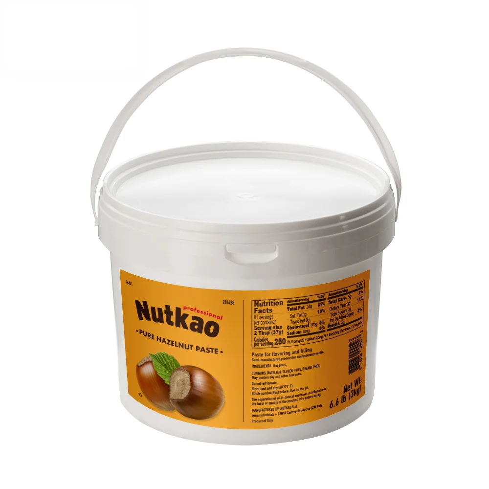 Ideal to mix with Chocolate for roasted hazelnut paste (Nut 26201) 3.0kg (6.6Lb ) buckets