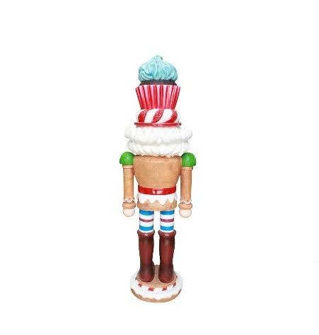 Gingerbread Nutcracker (6FT) with Base Christmas Decoration