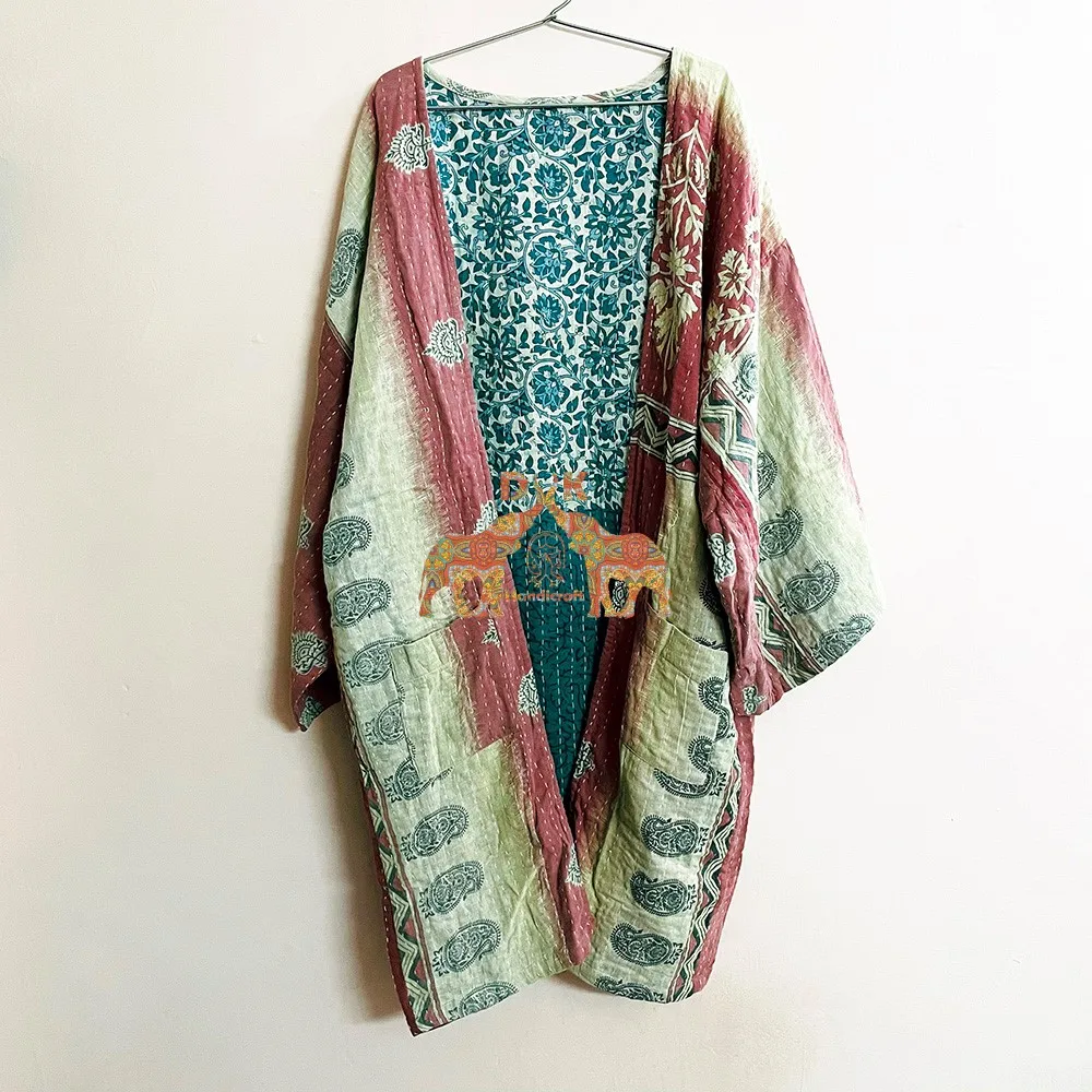 Wholesale Vintage Kantha Kimono Kantha Jacket Parka Women Handmade ...