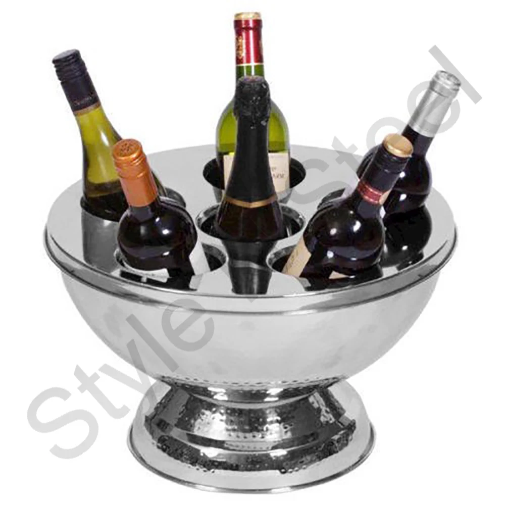 Punch Bowl Stainless Steel Bolt Hammer Champagne Cooler Bowl Dining
