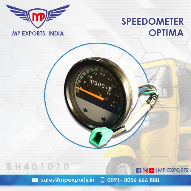 SPEEDOMETER COMP WITH LAMP for Best Quality Three Wheeler Spare