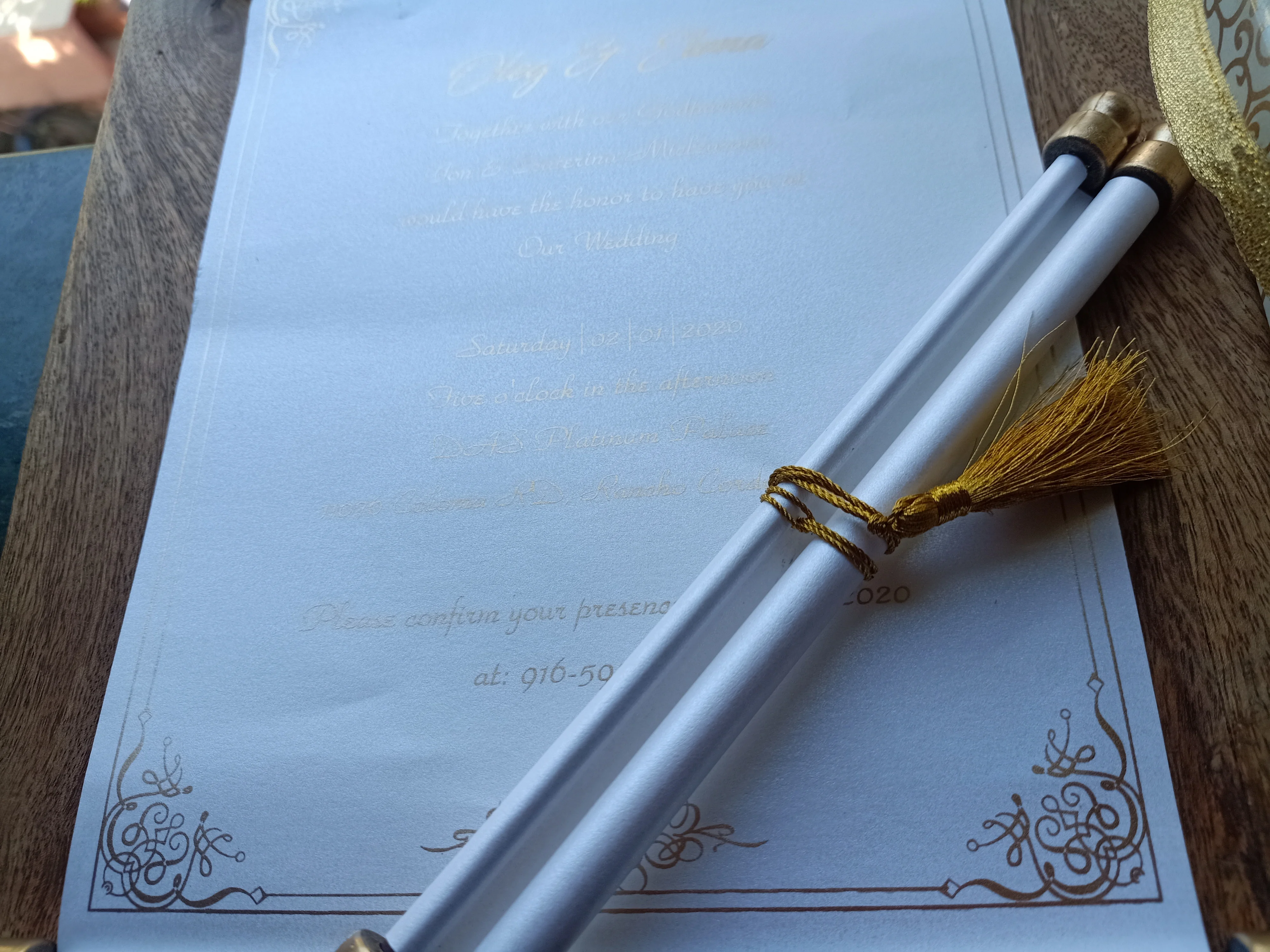 Velvet Scroll Invites Suitable for bar Mitzvah celebrations Also Available With Velvet Fabric Covered Boxes