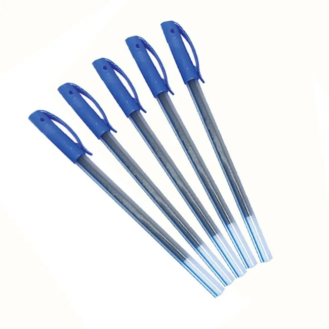 Высококачественная шариковая ручка с прямым наполнением на экспорт доступна по оптовой цене прозрачной шариковой ручкой