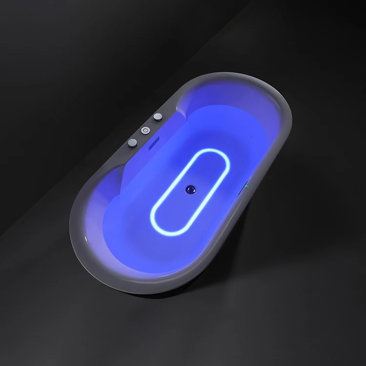 Empolo Bathroom Acrylic Stand Alone Bathtub Liner Mini Whirlpool