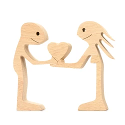 Деревянное украшение ручной работы, парные домашние украшения, деревянные поделки, аксессуары для украшения дома