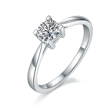 NINE'S Luxury Moissanite 925 Silver Jewellery Gift Engraved Engagement Female Ring